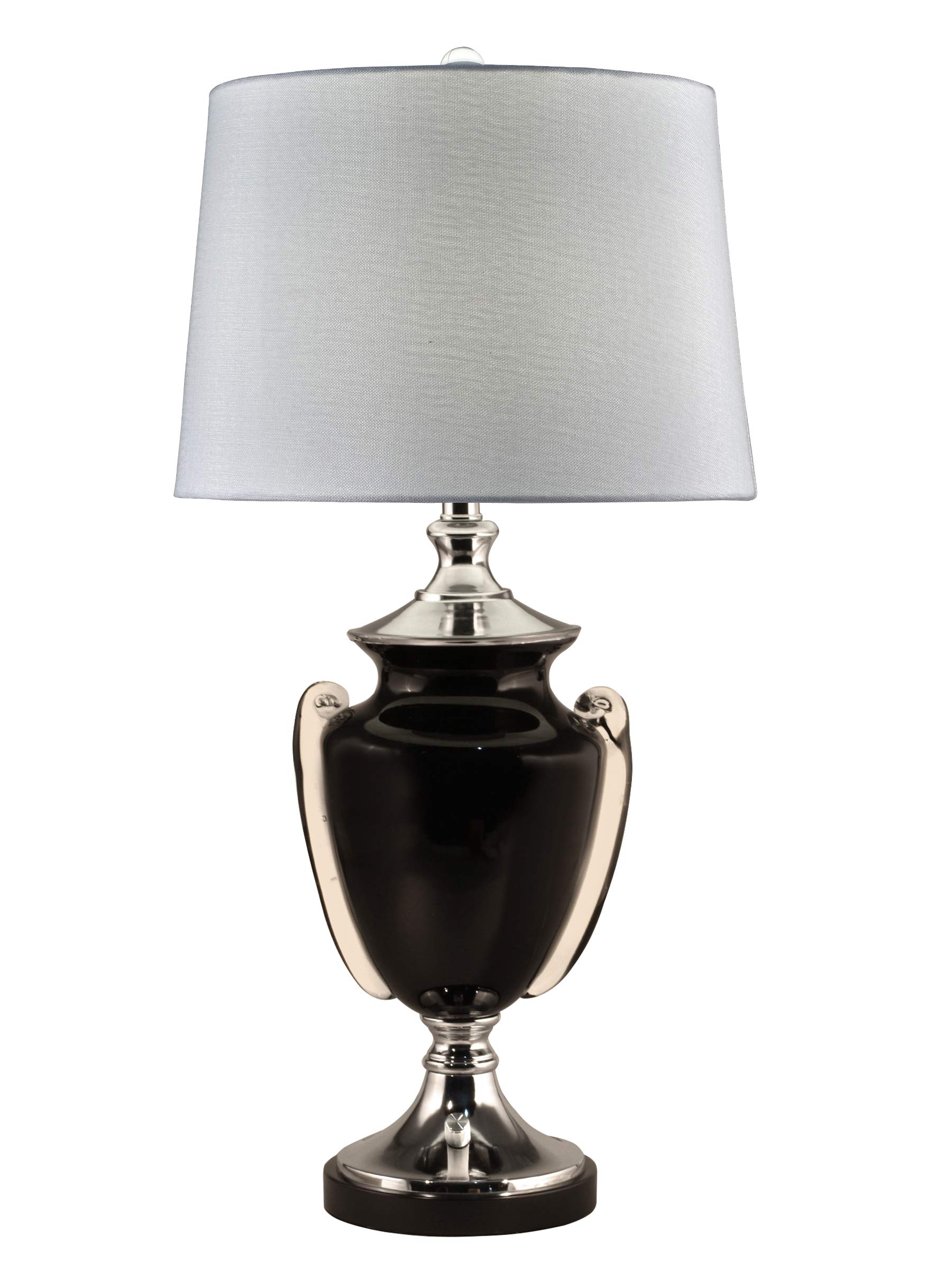 Dale Tiffany SAT16001 Hand Blown Art Glass Table Lamp, Regis, White/Black, 31-Inch Tall