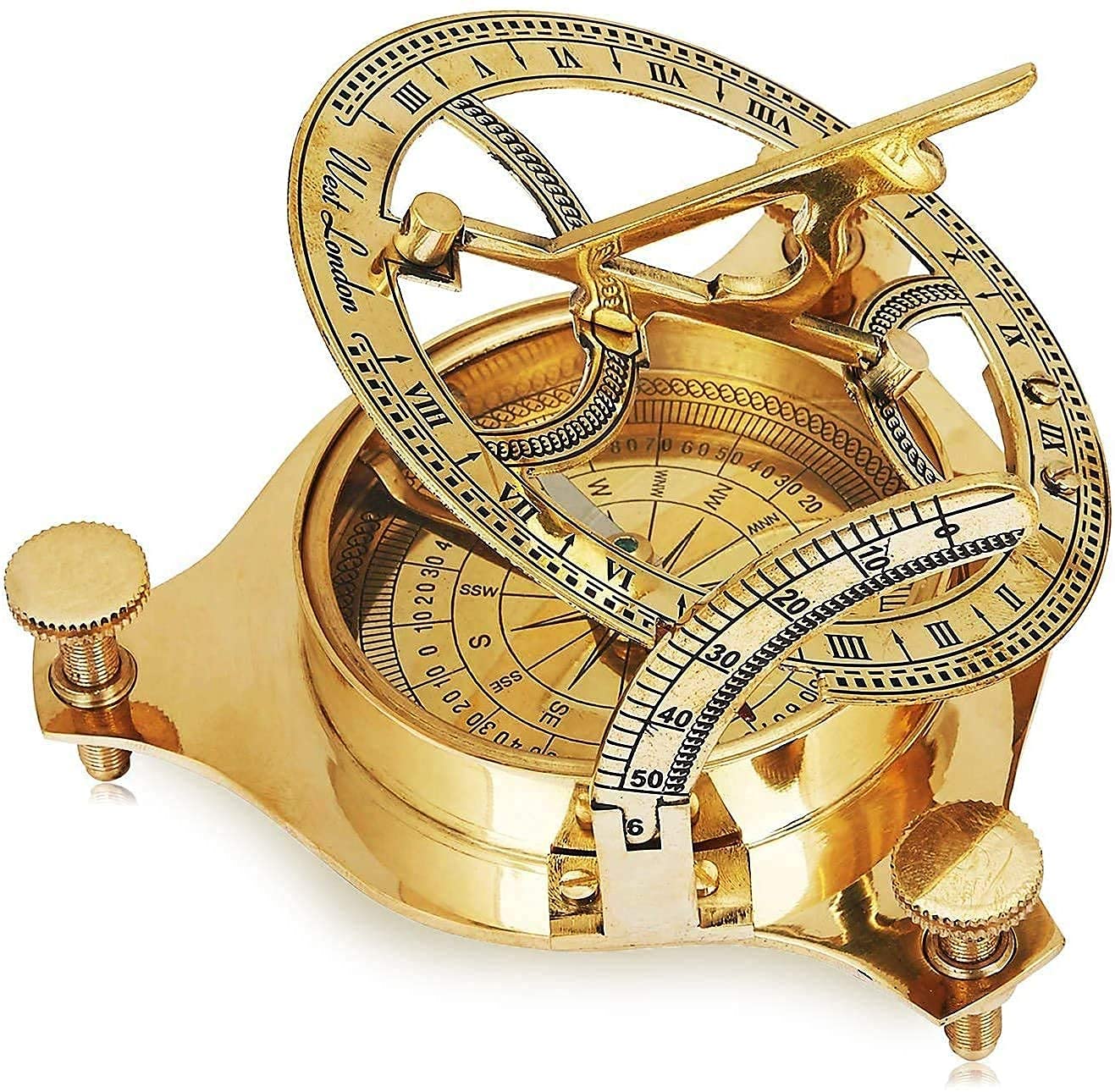 BOUSSOLE DE CADRAN solaire en laiton vintage antique de 3 po boussole... EUR 24,52 - PicClick FR
