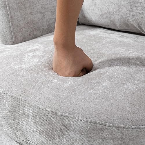 Miniatura 77 de Silla giratoria decorativa, sillas giratorias redondas de felpilla de 31.9 pulgadas de ancho para sala de estar, cómoda y moderna silla giratoria de