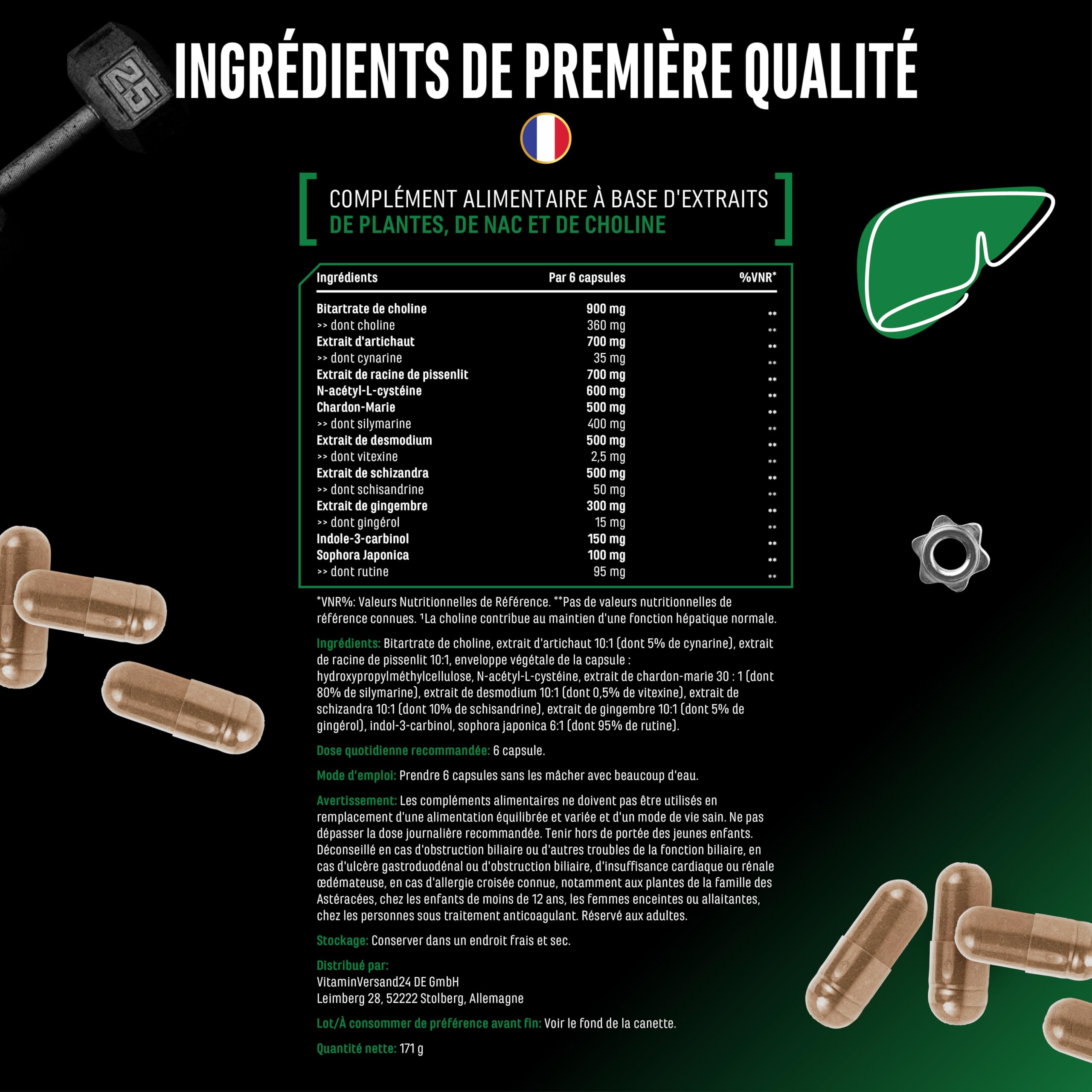 Liver Essentials 180 Capsules Complexe Foie Hautement Dosé avec Chardon Marie Choline NAC Artichaut Pissenlit Schizandra Gingembre Indol 3 Carbinol Desmodium Rutine Vegan
