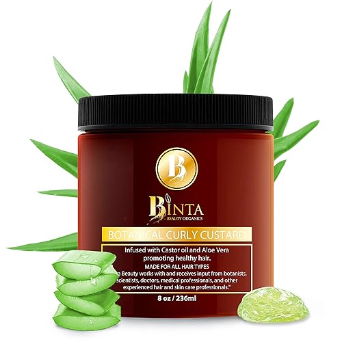 Binta Beauty Organics 100% natural y orgánico botánico rizado acolchado (8 onzas), activa y mejora las ondas naturales, rizos, bobinas y bobinas de