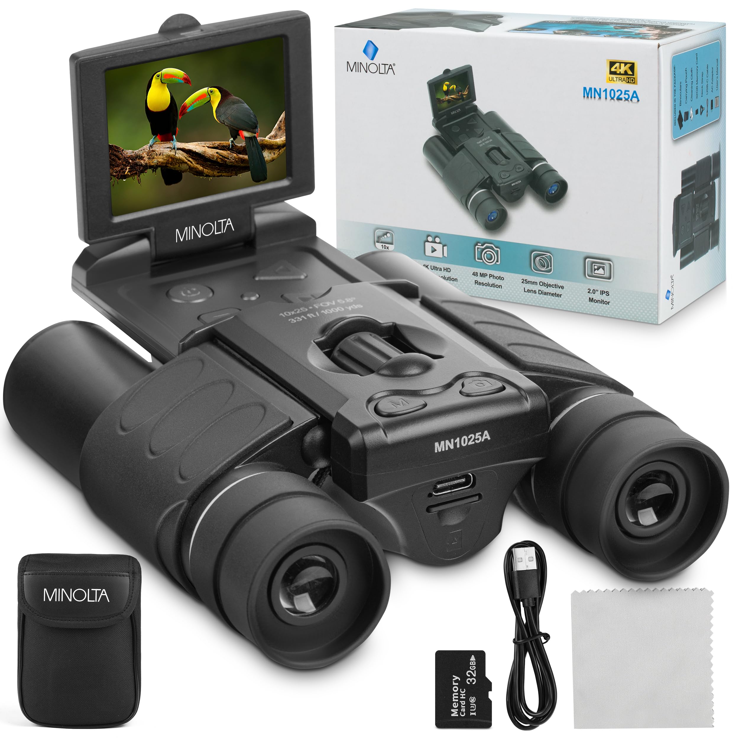 Amazon.com : Minolta 10x25 Digital Binoculars - 4K UHD Video