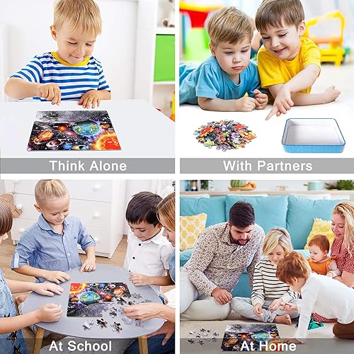 Miniatura 44 de LELEMON Rompecabezas para niños de 4 a 8 años, rompecabezas de 100 piezas para niños, rompecabezas educativos para niños en una caja de metal