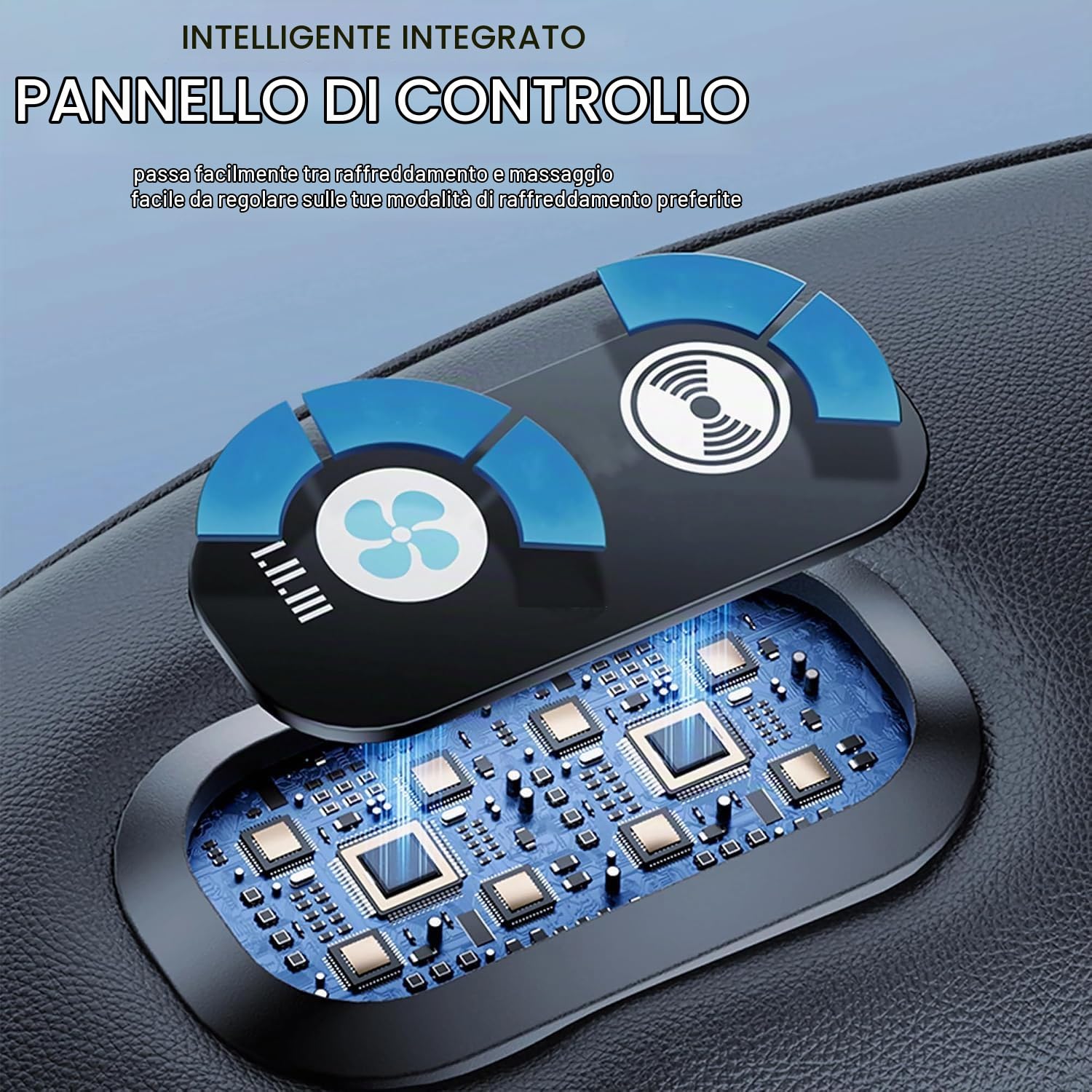 Coprisedile estivo per auto con cuscino massaggiante 3-in-1, cuscino rinfrescante ventilato per sedile auto, coprisedile per auto con raffreddamento frontale, 12V