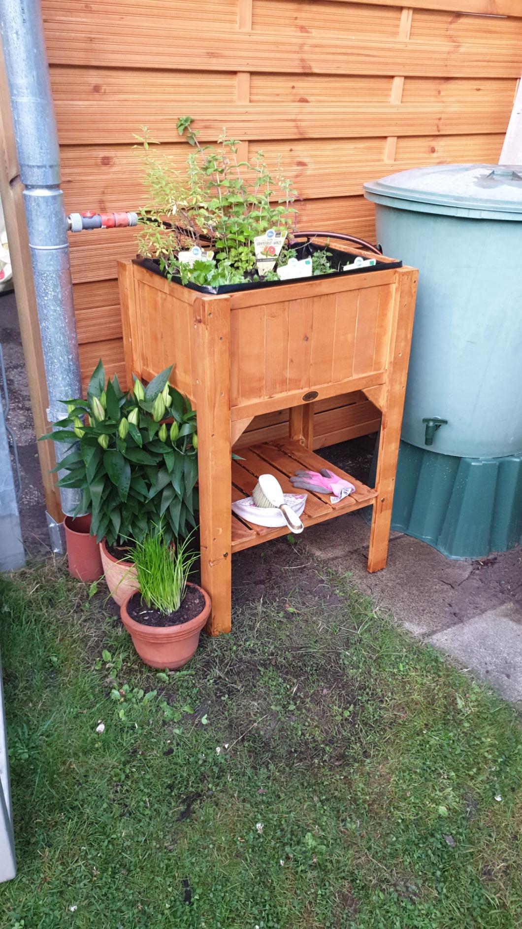 Habau Hochbeet"Kompakt" mit Ablage, 60 x 45 x 89 cm, natur Amazon.de