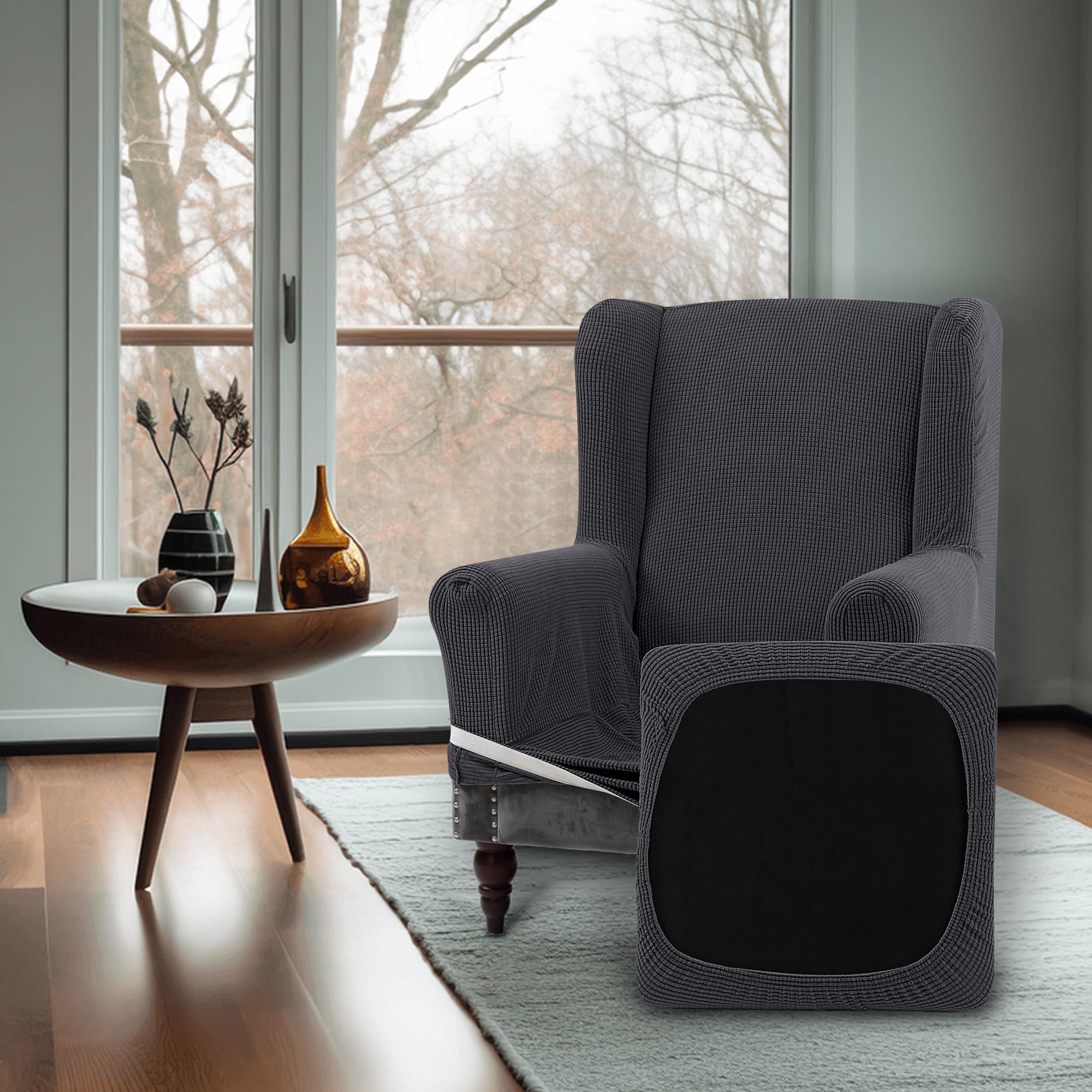 TIANSHU ウィングチェアカバー 肘付き 椅子カバー 縦横弾力 ストレッチ Amazon.co.jp: TIANSHU ウィングチェアカバー 肘付き 椅子カバー 縦横