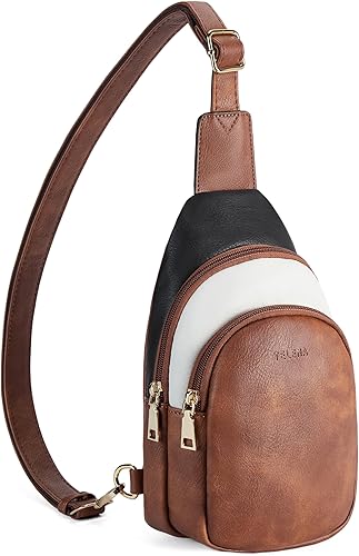 Miniatura 8 de Telena Riñonera pequeña para mujer, de cuero, cangureras, bolsa de pecho para mujer