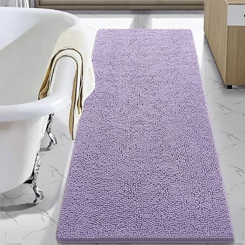 Miniatura 29 de LOCHAS - Tapete peludo, lavable, antideslizante y absorbente de 24 x 17 pulgadas, para baño, bañera o ducha, afelpado, de felpilla, suave, color