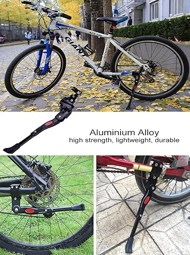 Miniatura 5 de Soporte universal para bicicleta de montaña, soporte para bicicleta de carretera, de aleación, soporte trasero ajustable, soporte lateral
