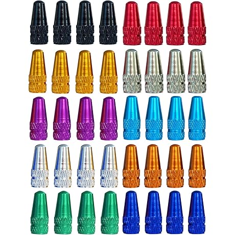 Winorda Bike Tire Valve Caps Multi-Colored Aluminum Presta Valve Caps