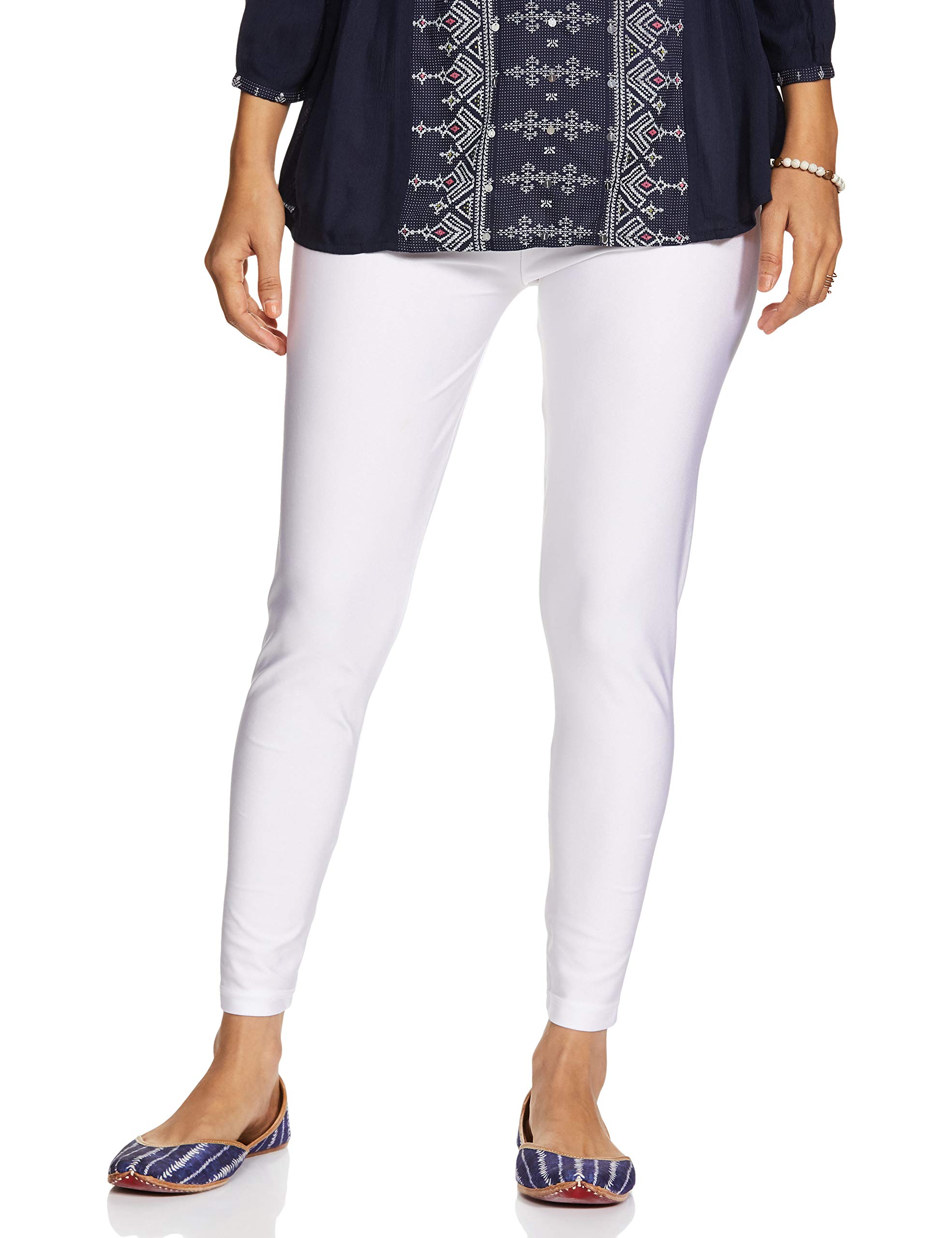 GO COLORS Women Skinny Shimmer Ankle Length Leggings