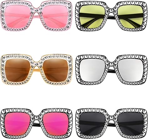 Frienda Rhinestone Sunglasses Women Bling Oversize