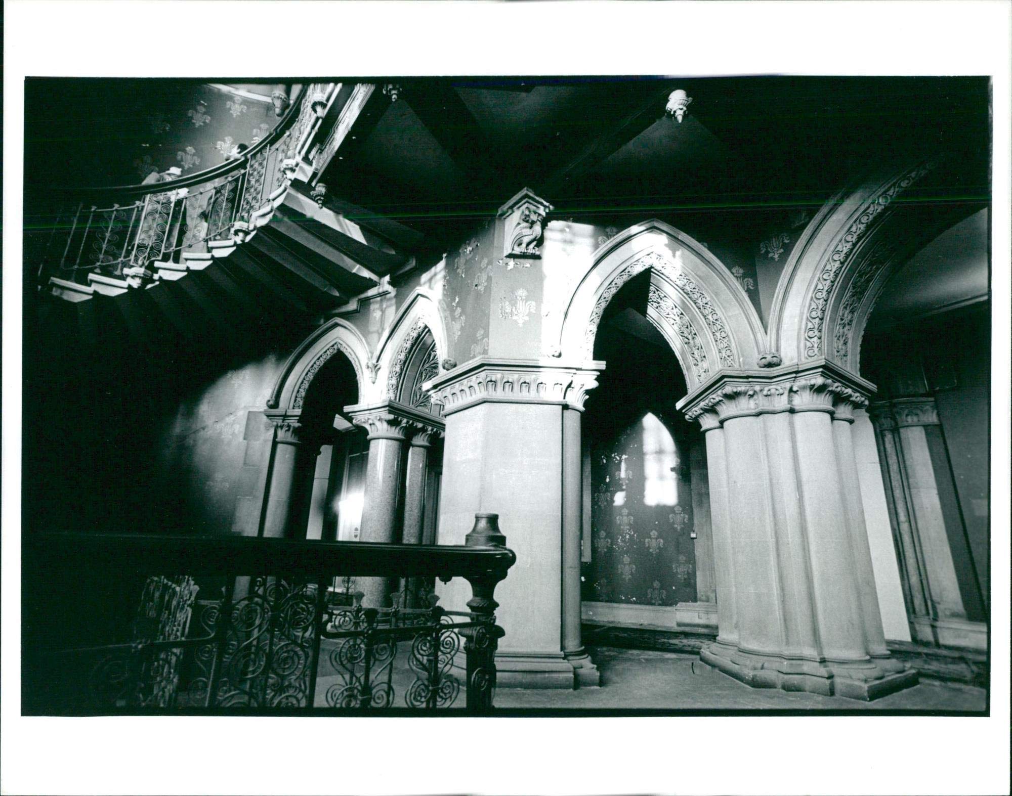 Vintage photo of St Pancras railway station