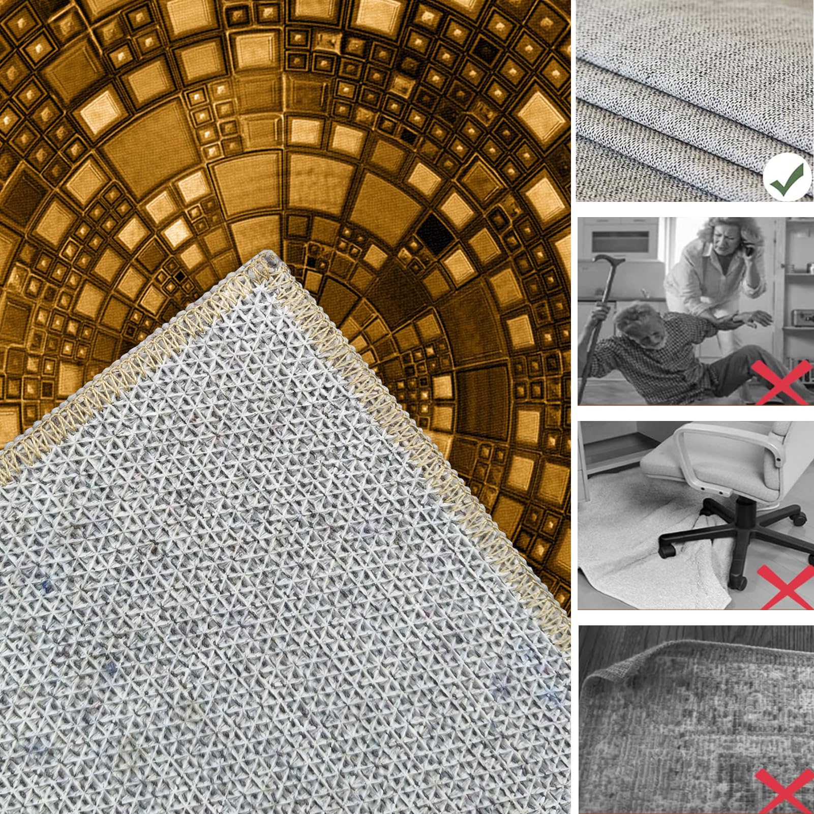 180 x 250 cm Tapis de Protection de Sol pour sous- Tapis Chaise de Bureau - Tapis Chaise Gaming Antidérapant - Protège Sol sous Chaise pour stratifié Parquet Carrelage - Tapis pour Fauteuil