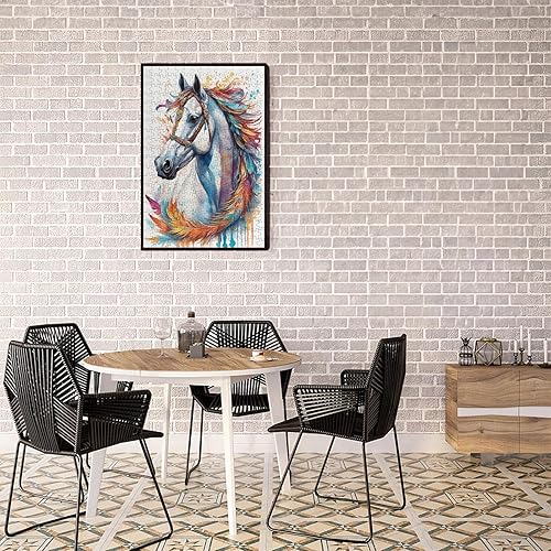 Miniatura 3 de Rompecabezas de caballo Quatma para adultos, 500 piezas, póster magnífico de caballos, rompecabezas de caballos magníficos rompecabezas de escena