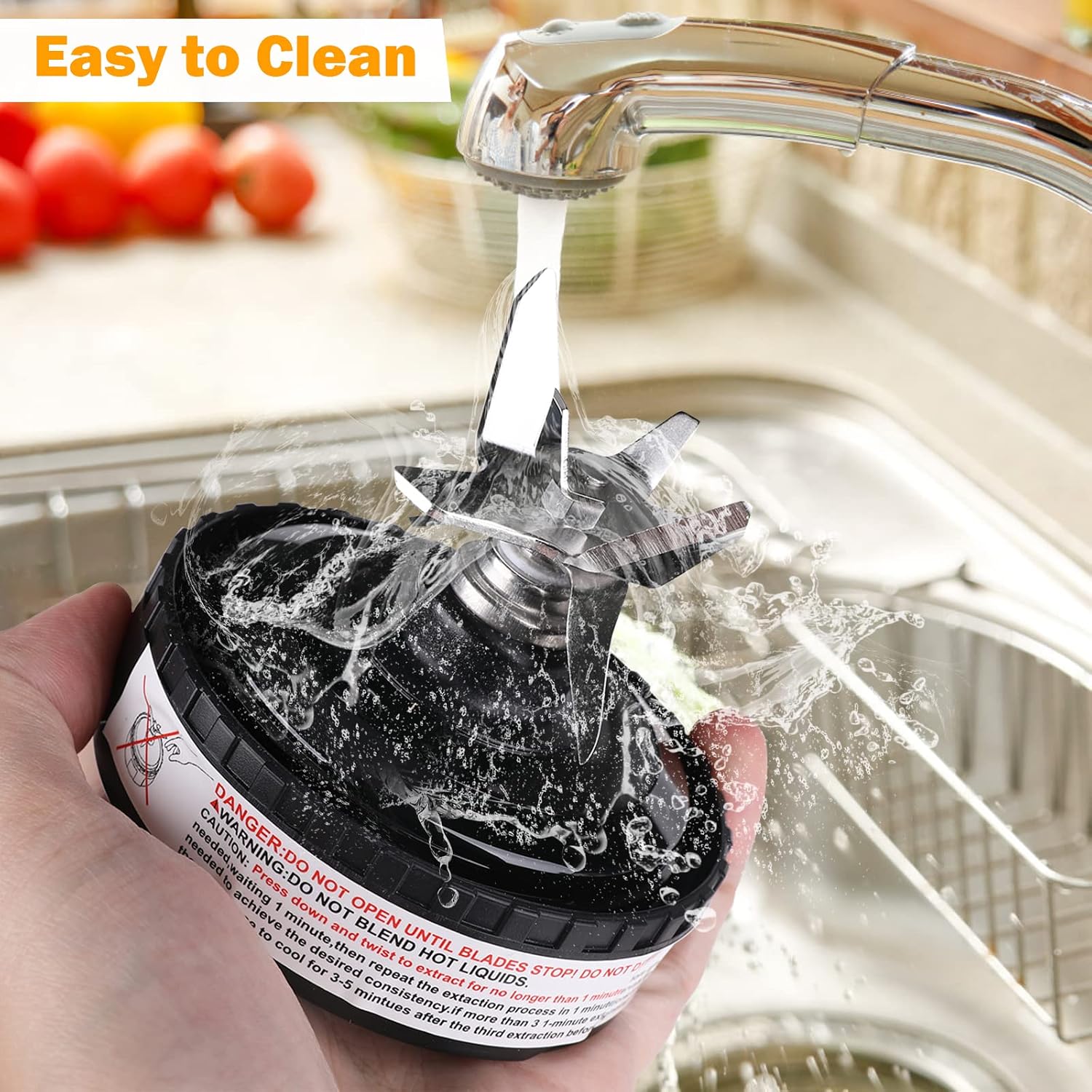 6 Fins Blade Replacement For Ninja Blender Single Serve Blade 16 oz Cup Fit for Ninja BL740, Ninja BL770, Ninja BL660, Ninja BL773CO, BL772 BL663 BL663CO BL773 BL780 (6 FINS 3.34 INCH)