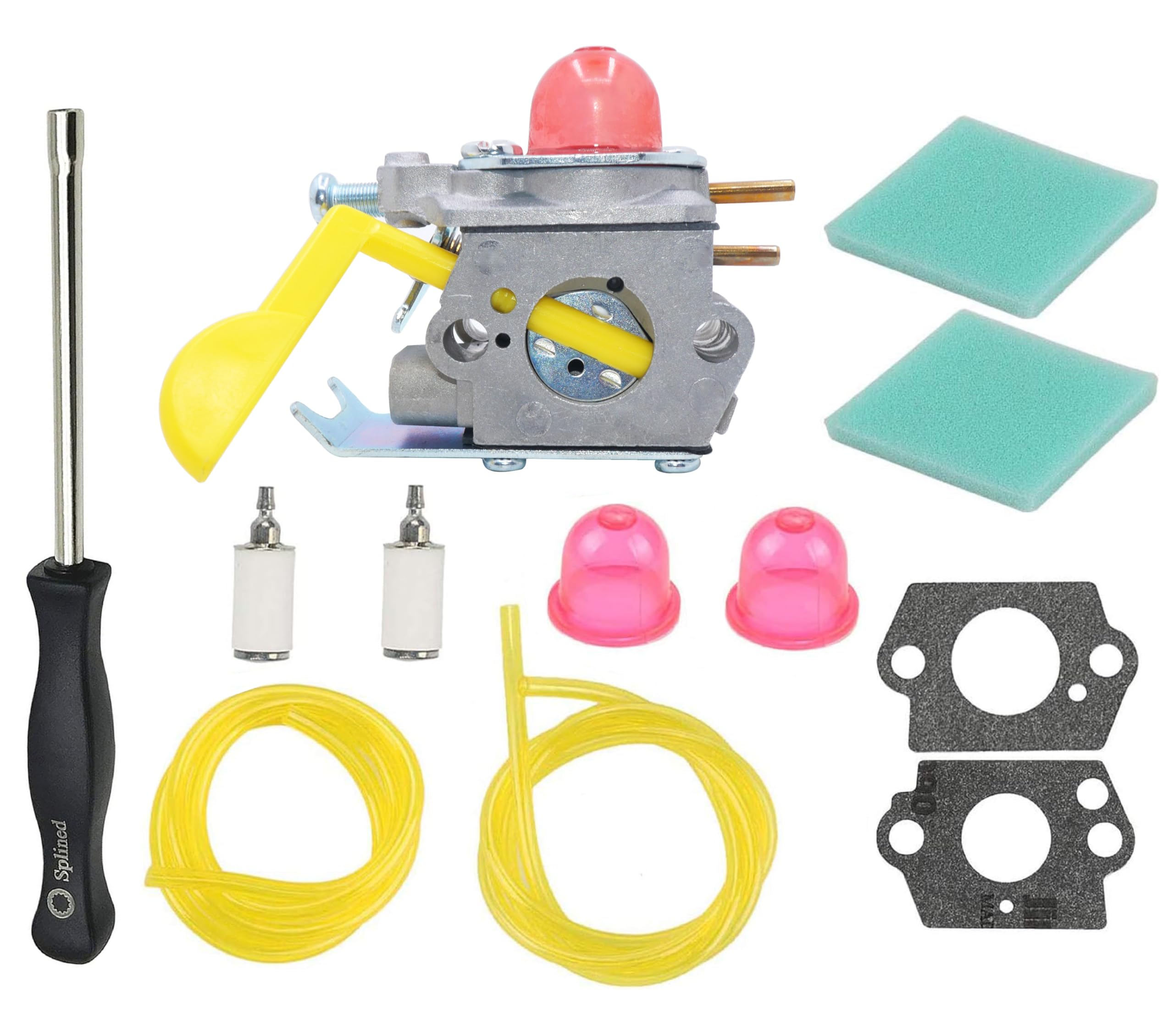 Hippotech C1u-W18 C1u-W24 Carburetor With Adjustment Tool For Poulan Weed Eater Sst25 Sst25c Fl20 Fl20c Fl23 Fl25 Fl26 Fx26 Mx550p