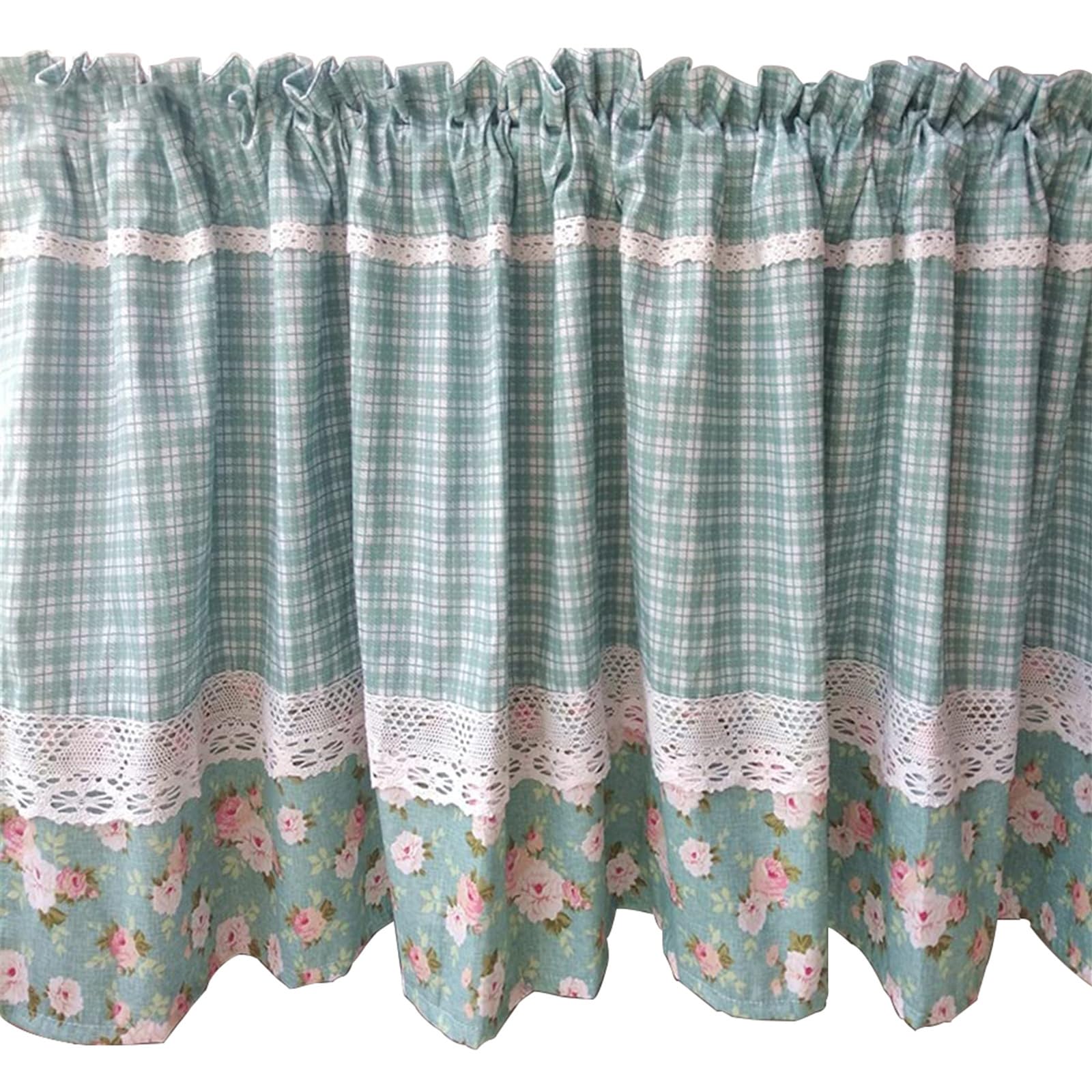 Short Curtains for Small Windows, Customizable Kitchen Cotton Polyester Cafe Short Curtain for Bedroom Dining Office Window Deco(W*H:150x60cm(59x24inch), A(Rod Pocket))