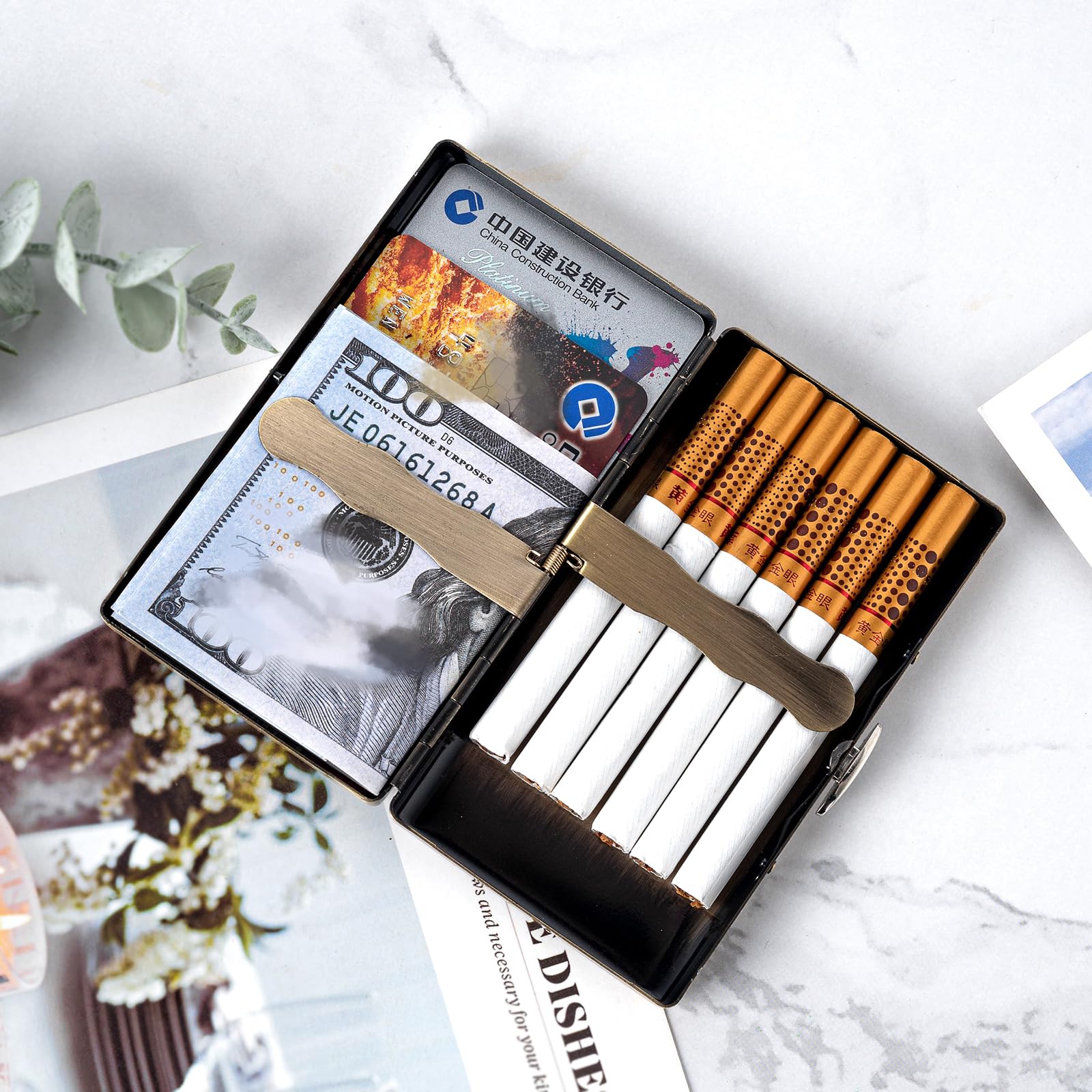 cool cigarette case Amazon.com: Cigarette Case for Women and Men - Lightweight and Portable Cigarette  Box and Holds 12 100mm Cigarettes/Bank Cards