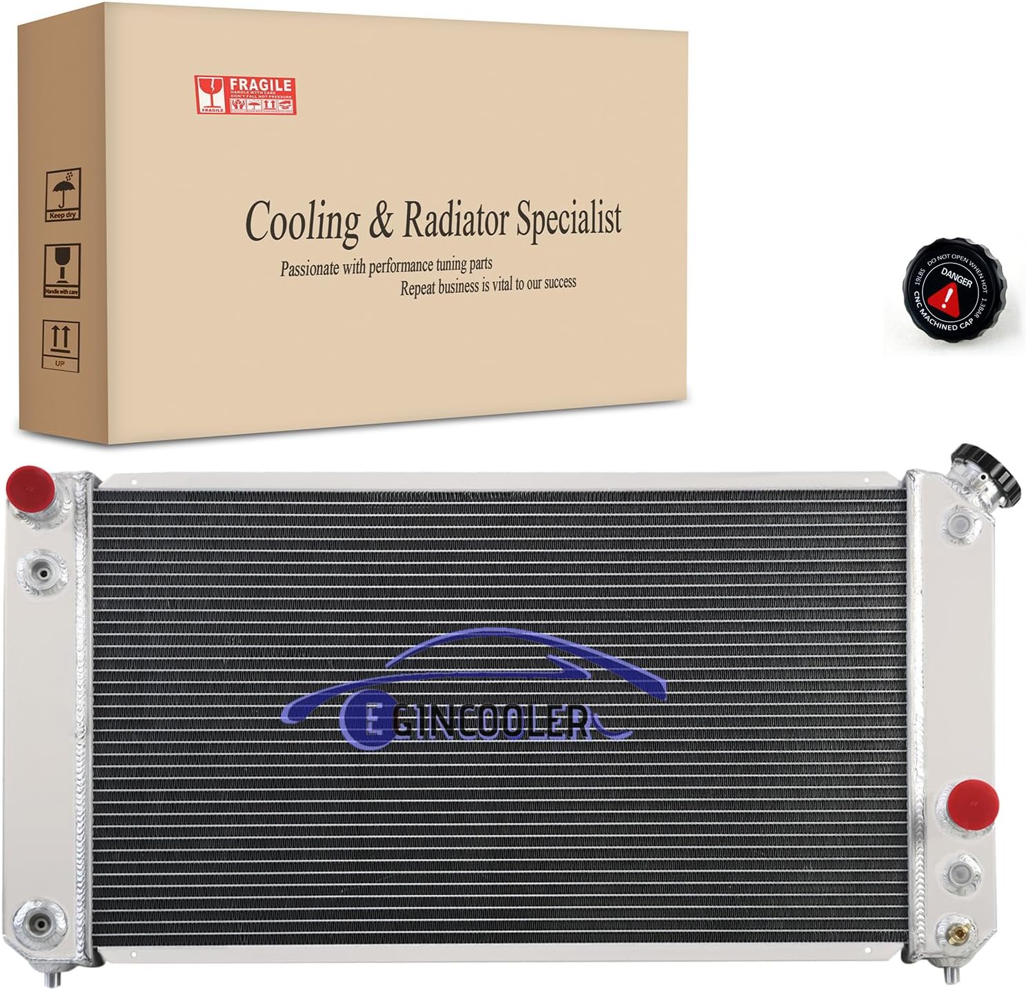 3 Row Core Aluminum Radiator for 1996-2005 Chevy S10 Pickups GMC/Blazer V8 V6 All Aluminum Radiator 1997 1998 1999 2000 2001 2002 2003 2004