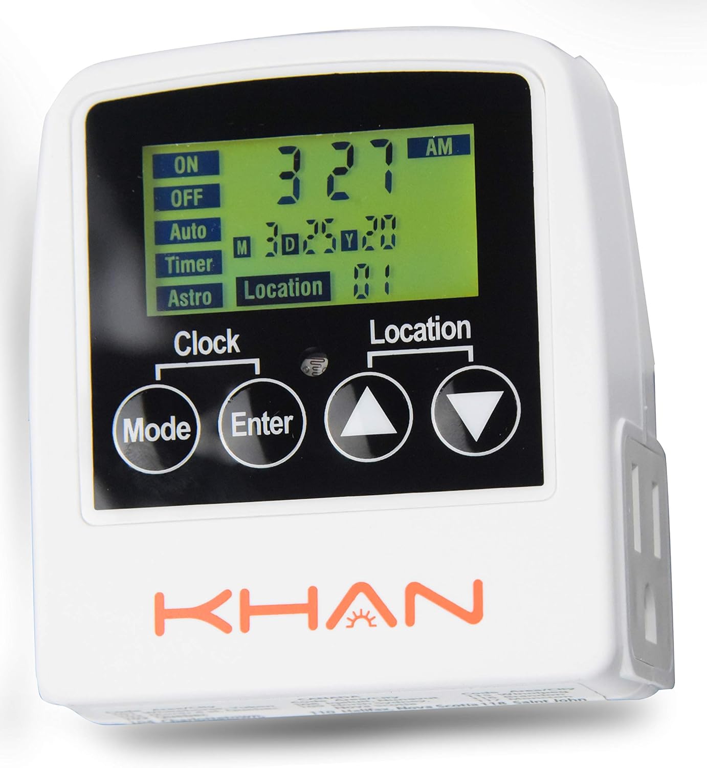KhanTech Landscape Indoor & Outdoor Astronomic Timer for
