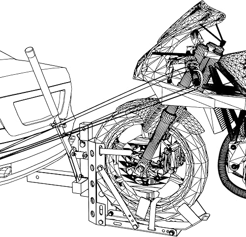 Miniatura 5 de Yescom Enganche de remolque de motocicleta de 800 libras, receptor de remolque de 2 pulgadas, soporte de enganche de acero