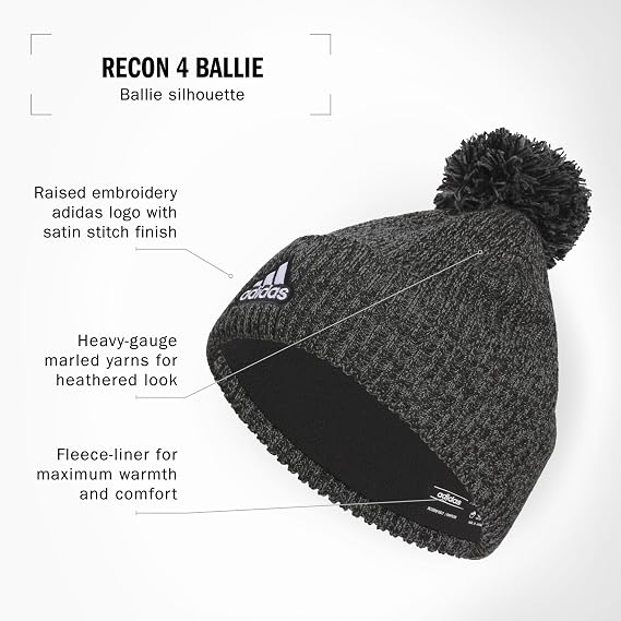 adidas Men's Recon Ballie Pom Beanie