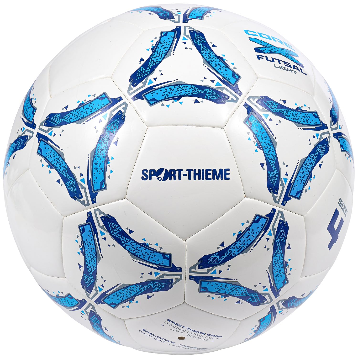 Sport-Thieme Futsalball CoreX Kids Light | Jugendtrainingsball | Reduziertes Sprungverhalten | Größe 4 | 350 g | Genäht | PU-Material