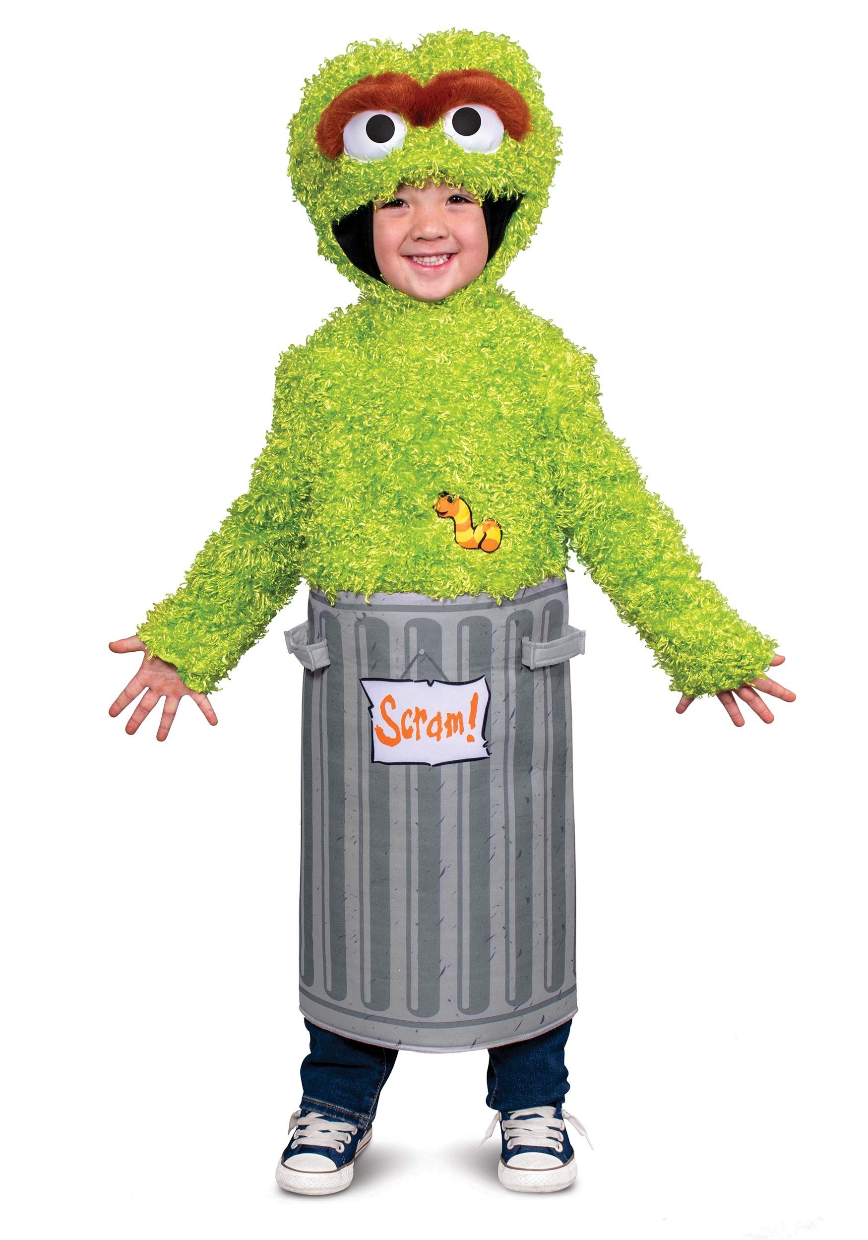 Costume da Oscar the Grouch, costume ufficiale per bambini, taglia Sesamo Streat Oscar