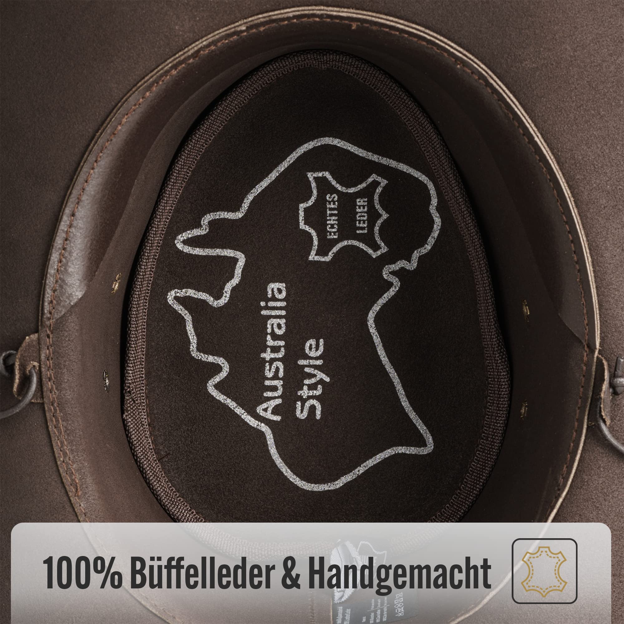 Melbourne Western Cowboy Leder Wickel Hut Flex-Hat in 4 Farben …