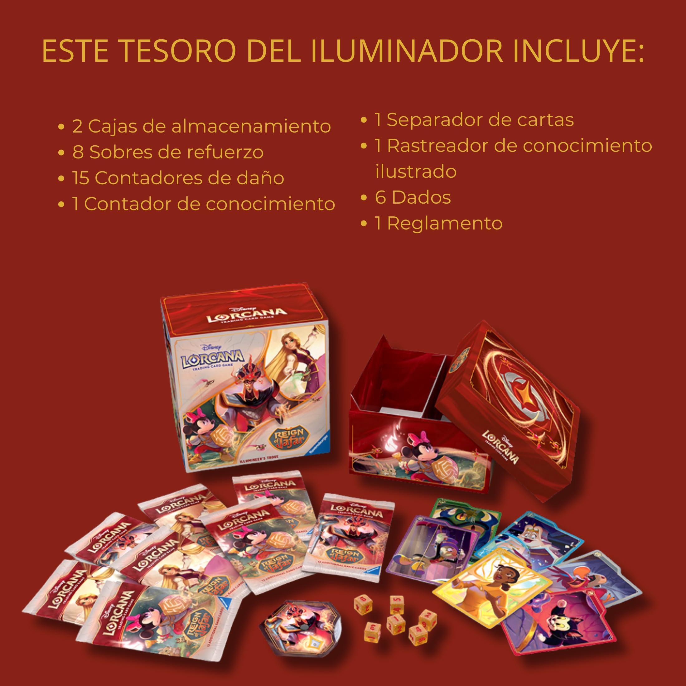 Ravensburger - Disney Lorcana TCG: Juego De Trove Illumineers Trove | Juegos De Cartas Adultos Y Niños con Cartas Disney Lorcana | Juegos Niños 8 Años O Más Coleccionables | Regalos Originales
