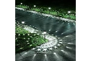 Super Bright Solar Lights, Waterproof 10 Pack, Dusk to Dawn Up to 12 Hrs