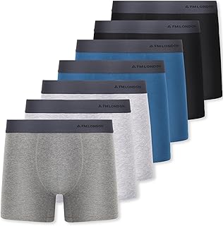 7-pack Mens Boxers, Tag Free - Cotton Rich, Breathable, Soft and Stretchy Mens Underwear