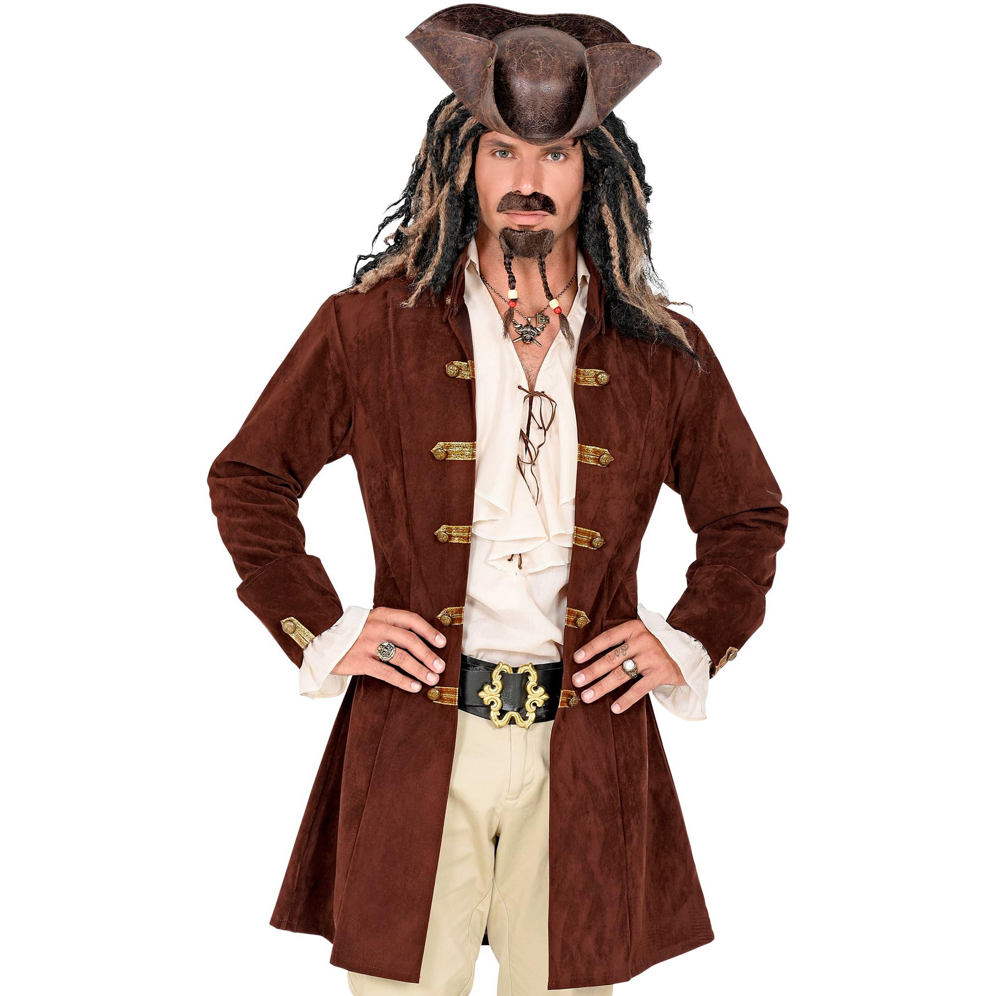 W WIDMANN MILANO Party Fashion - Costume Suede Coat, Pirate, Theme Party, Carnival