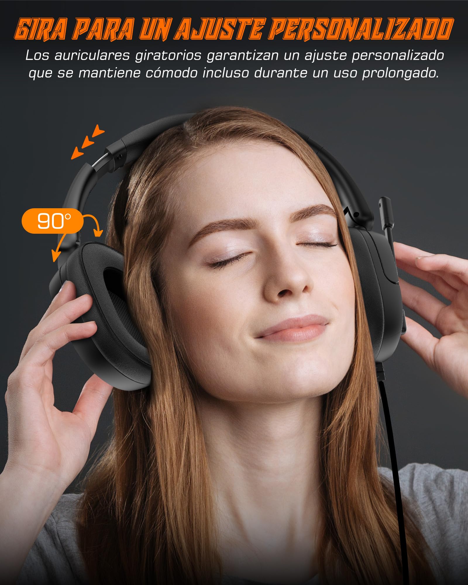 NUBWO Auriculares PS5 para PS4, PS5, PC, NS, Xboxone, Auriculares con Micrófono, Auriculares Gaming con Micrófono, Auriculares con Cancelación de Ruido con Clavija de