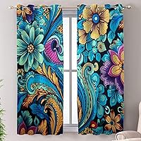 Vista 77 de Shrahala Ethnic Geometric Tribal Kitchen Valances Half Window Curtain, Native American Navajo Tribal Design Print Kitchen Valance for Window Ink