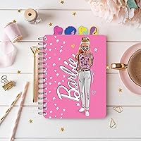 Vista 8 de Inkology: Diario de 4 pestañas: Barbie - 160 páginas de puntos, cuaderno espiral con temática de moda, 4 elegantes divisores de personajes, notas