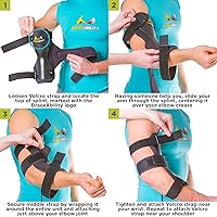 Vista 9 de Soporte para codo, síndrome de túnel cubital túnel, para aprisionamiento de nervio ulnar, soporte para recuperación, brazo e inmovilización