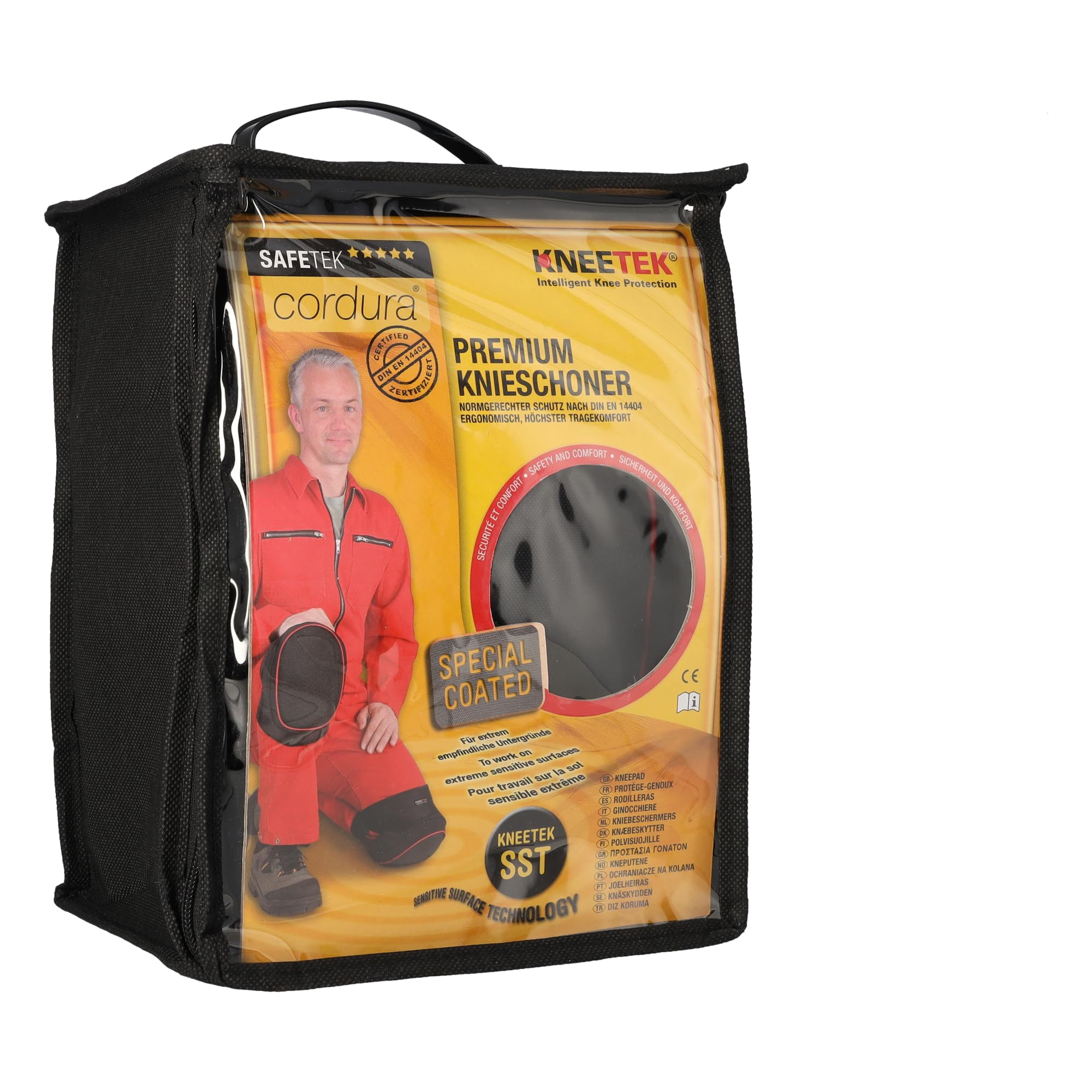 Kneetek Rodilleras SAFETEK® Cordura® | para superficies sensibles | rodilleras antideslizantes para un alivio óptimo al trabajar de rodillas | rodilleras adecuadas para parqueteros, decoradores