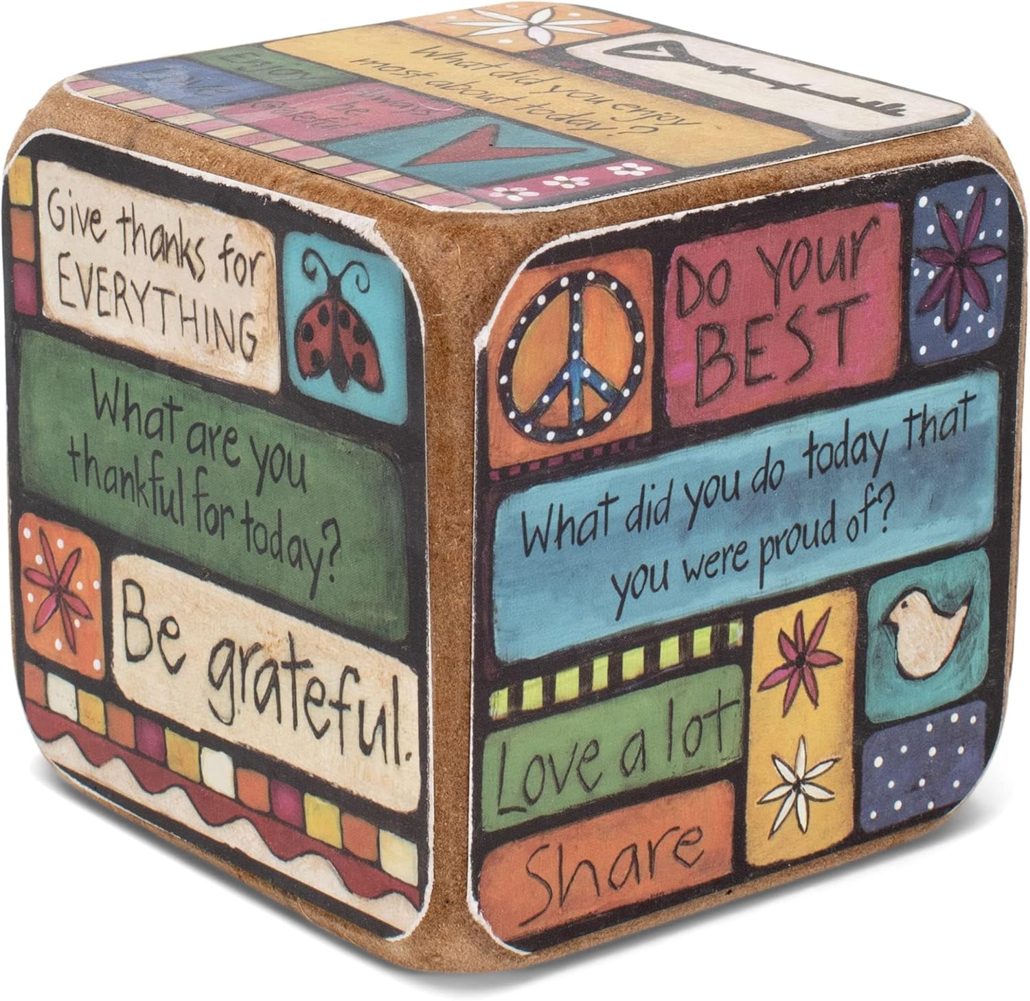 DEMDACO Table Talk Family Values 3 Inch Square Conversation Activity Game Dice