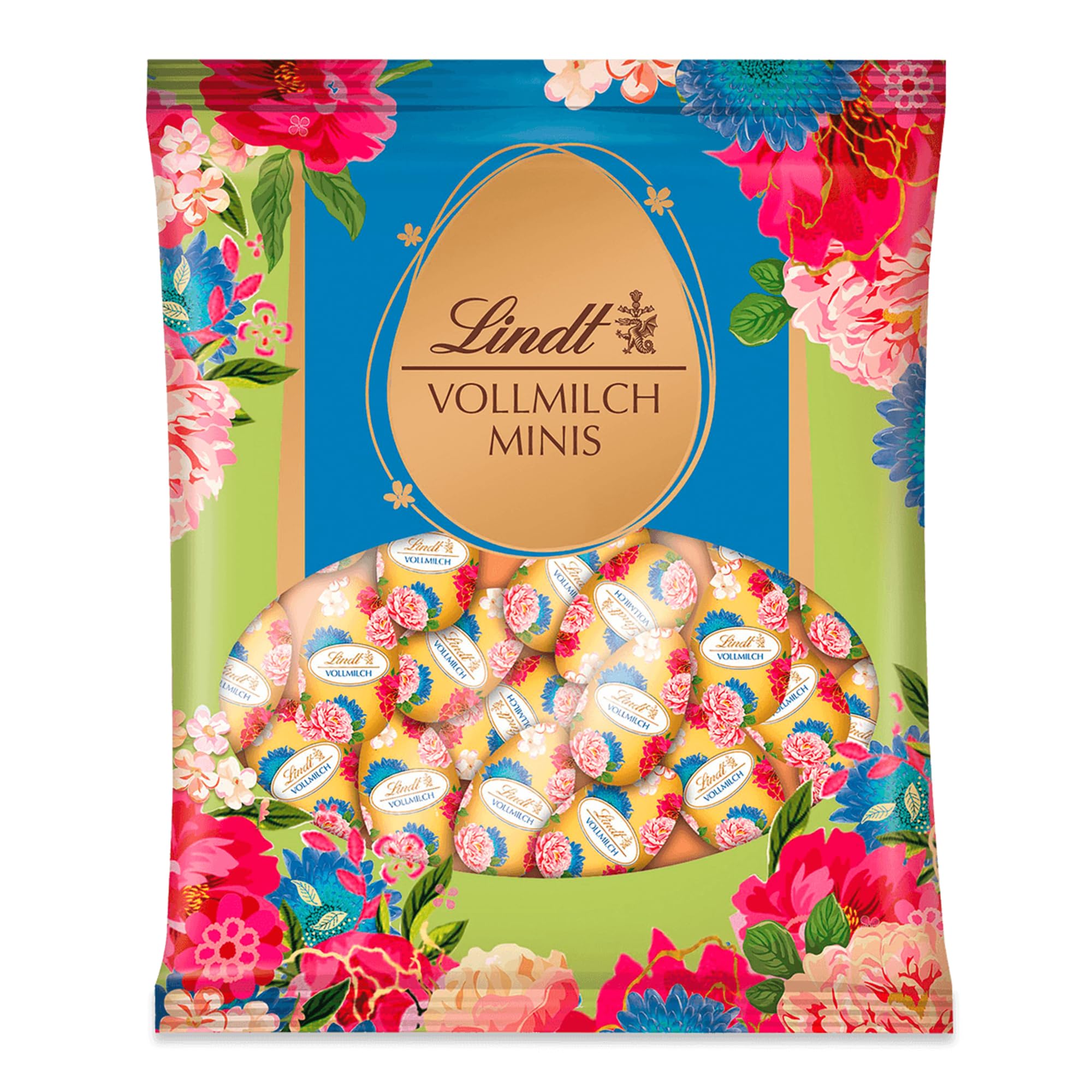 Lindt Schokolade Alpenvollmilch Mini Eier Blumen Edition | 5 x 180 g | Mini Schokoladen Eier aus feinster Alpenvollmilch-Schokolade | Oster Schokolade | Schokoladengeschenk | Ostereier | Schokoeier