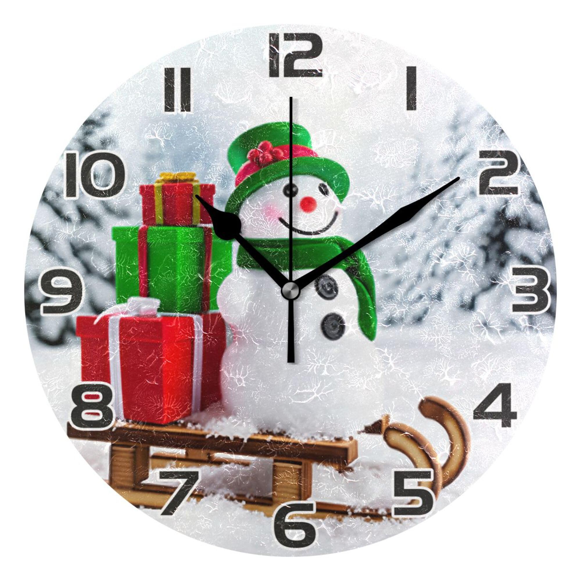 Horloge murale pendule de Noël pour sublimer la décoration festive de votre salon