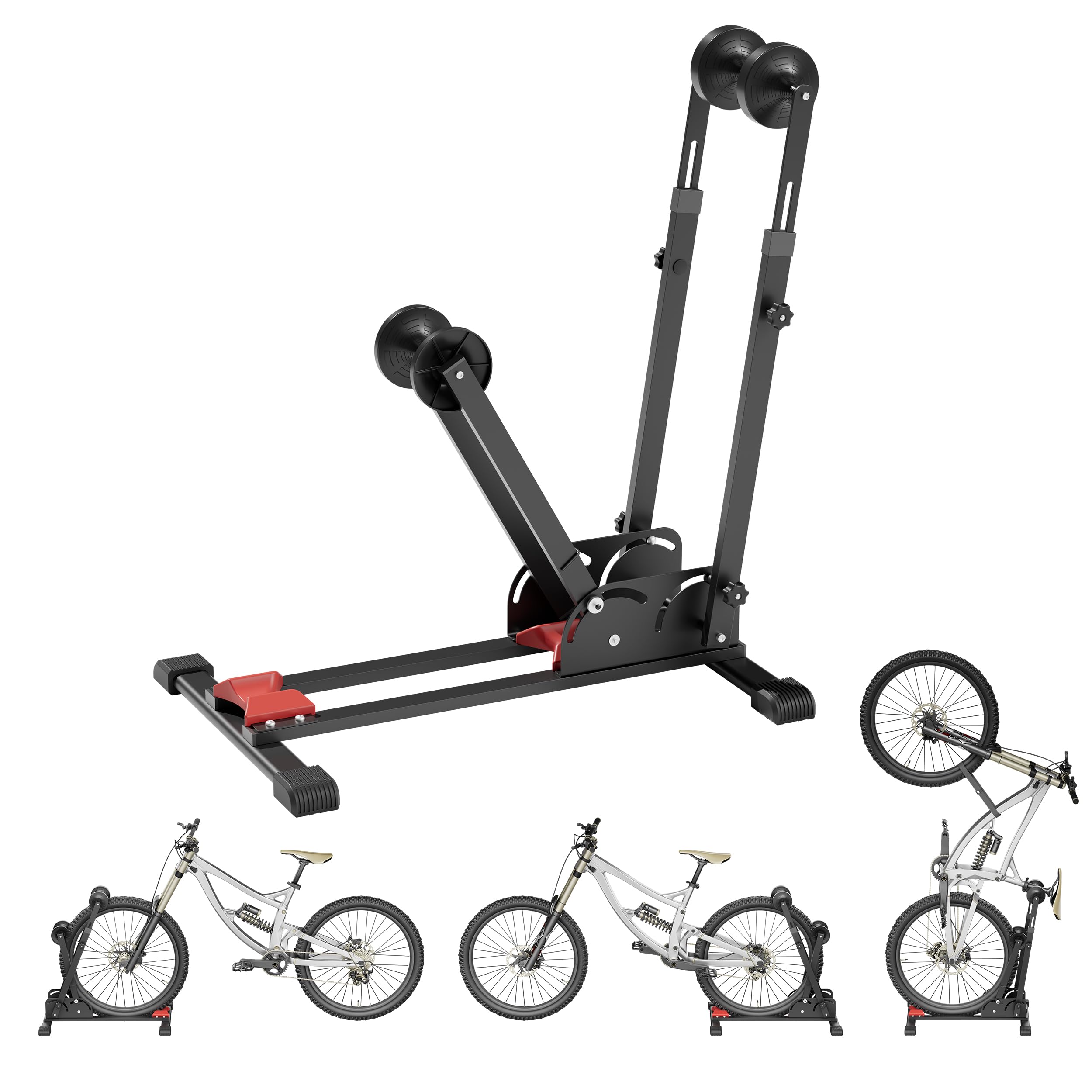 3-in-1 Fahrradständer,Fahrradhalter,Boden fahrrad ständer - Indoor Parken Radhalter für 20-29 Zoll Rennräder Mountainbikes mtb