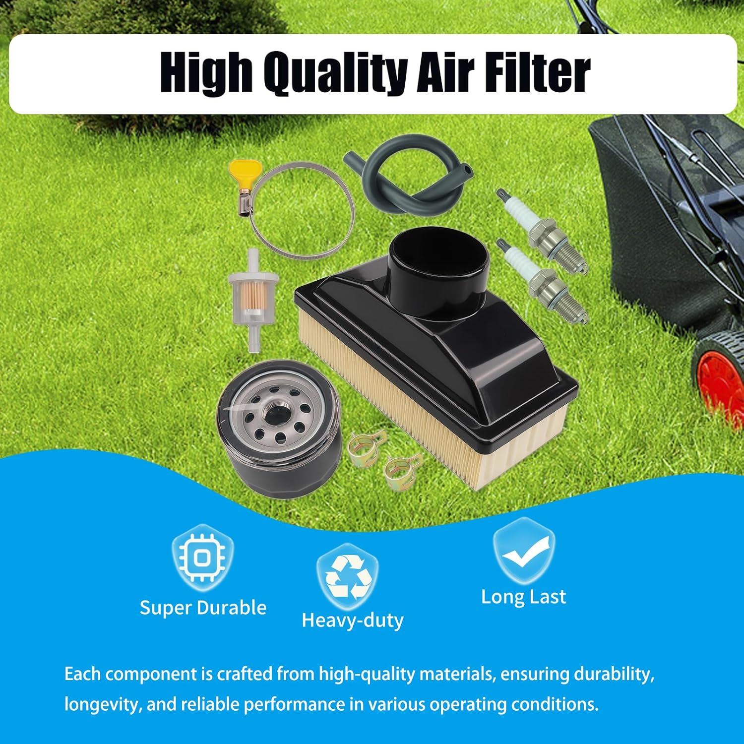 11013-0727 49065-7007 Tune Up Kit Compatible with Kawasaki 99999-0383 FR541V FR600V 4-Cycle Engines Lawn Mower