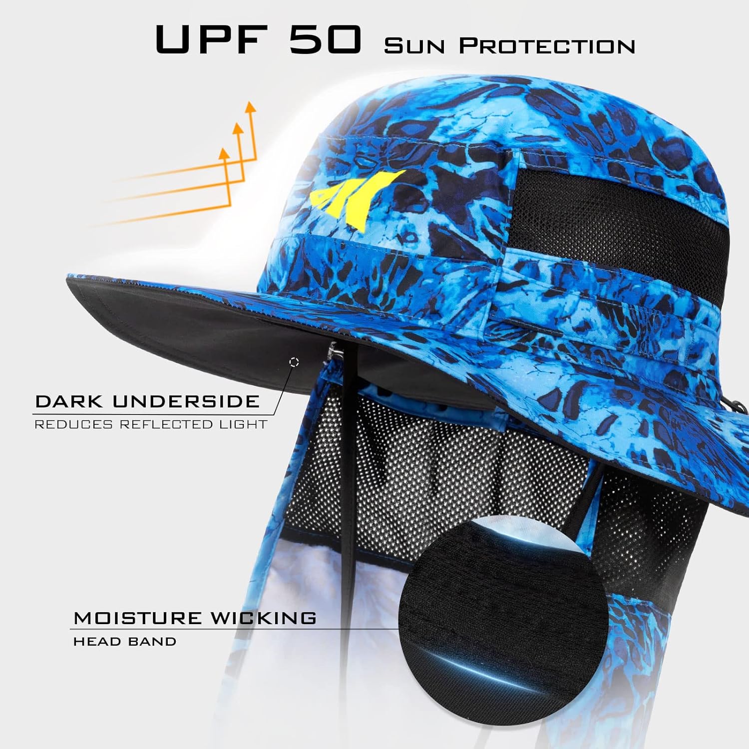 KastKing Sol Armis UPF 50 Boonie Hat - Sun Protection Hat, Fishing Hat, Beach & Hiking Hat, Paddling