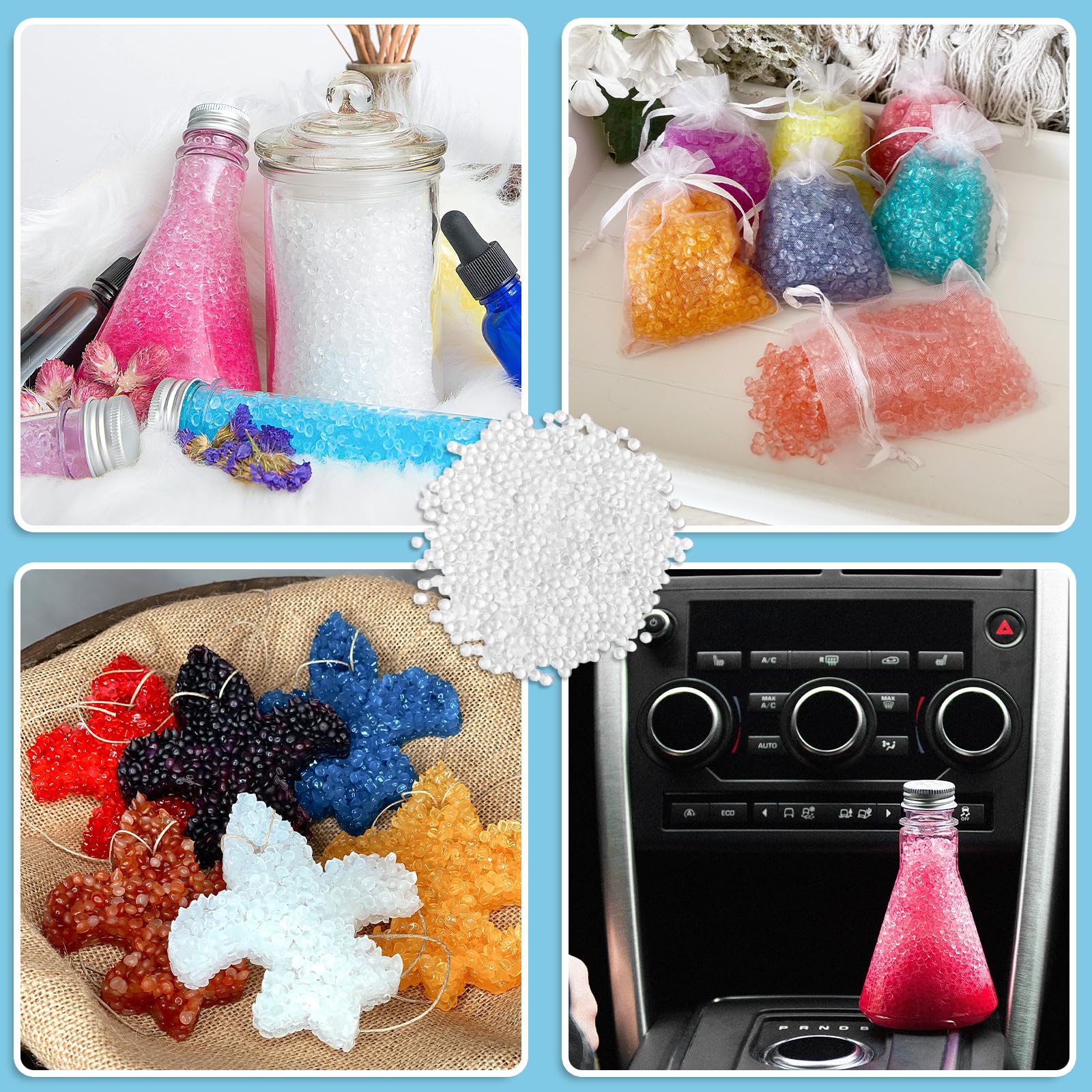Elsjoy Perlas aromáticas sin perfume de 5 libras para frescos de coche, ambientador de coche sin perfume, cuentas frescas caseras, suministros frescos a granel