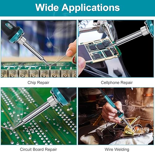 Miniatura 5 de Estación de soldador inalámbrico para Makita 18V bl1430, estación de soldador portátil inalámbrica, herramienta de soldadura de 60 W, kit de