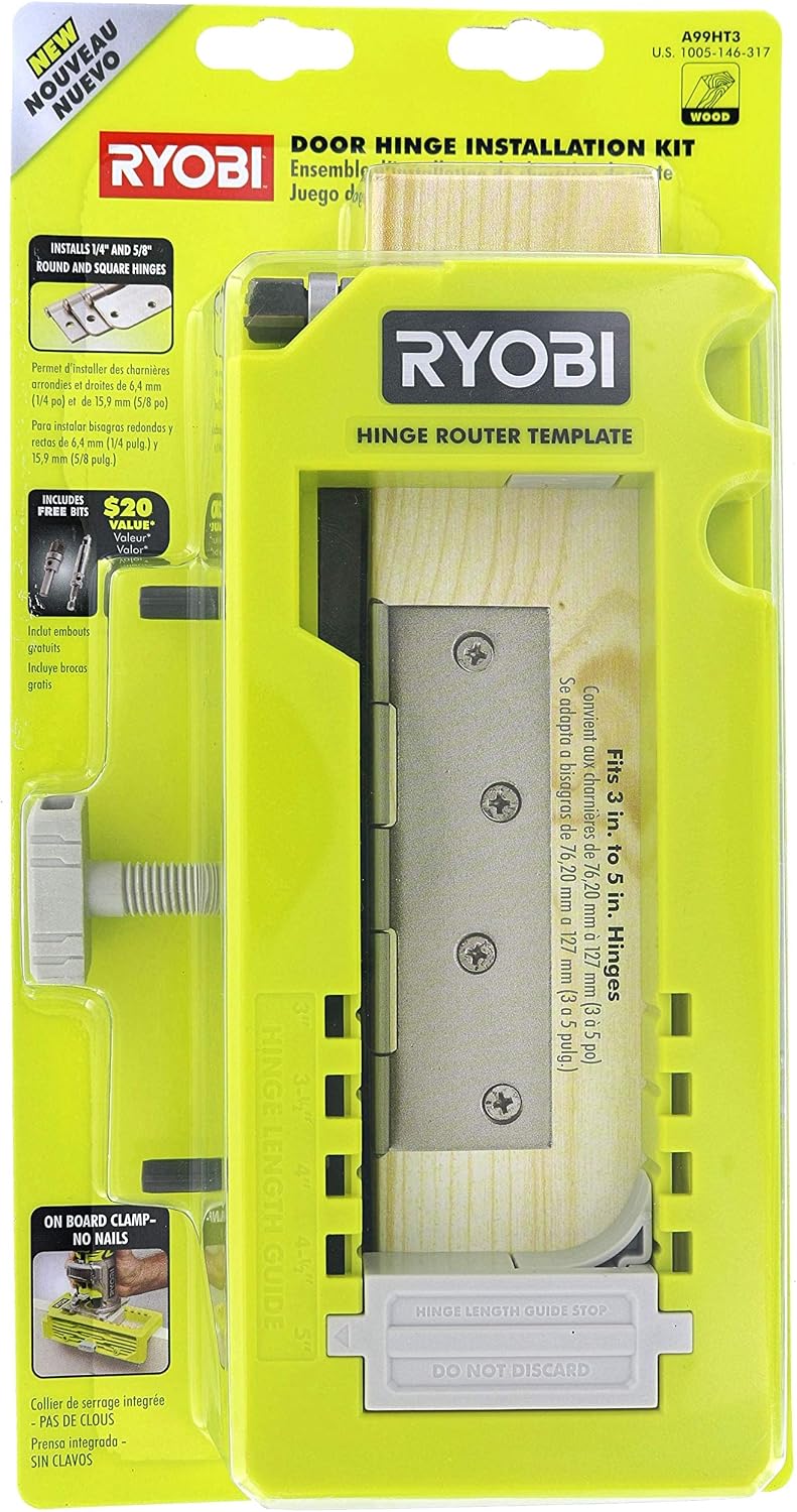 Ryobi A99HT3 Door Hinge Installation Kit/Mortiser Template
