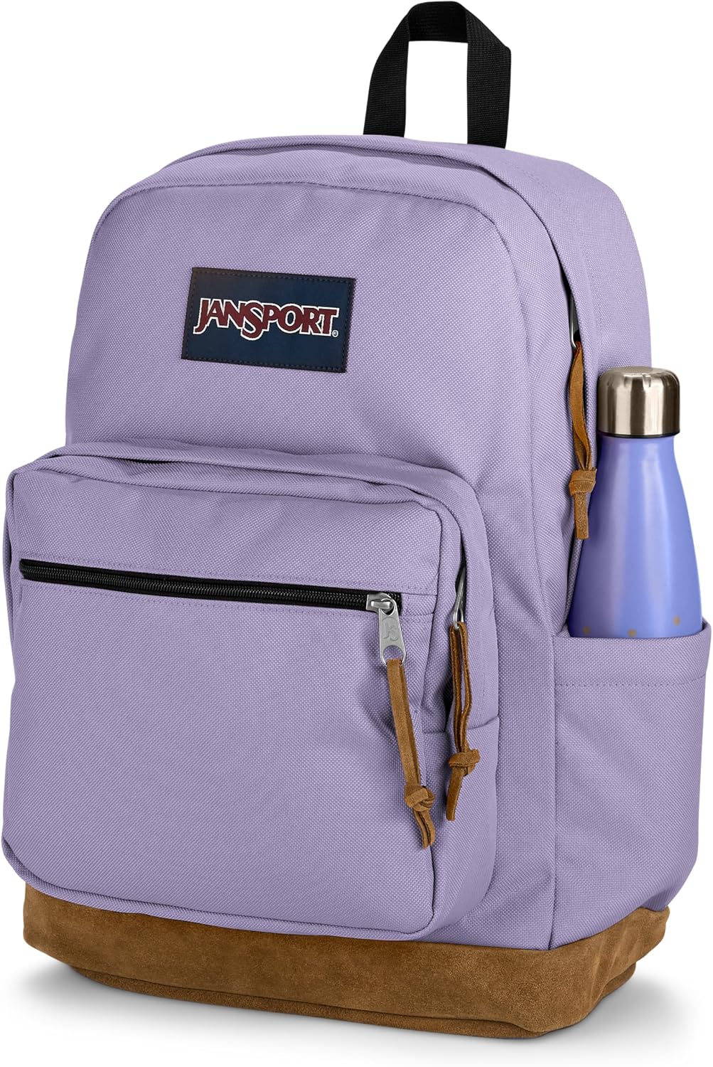 JanSport Right Pack Backpack - Durable Daypack with Padded 15" Laptop Sleeve, Spacious Main Compartment & Integrated Water Bottle Pocket - Pastel Lilac