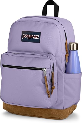 Vista 36 de JanSport Right Pack - Mochila para viajes, trabajo o portátil con parte inferior de piel de gamuza y bolsillo para botella de agua, color rosa Rosa